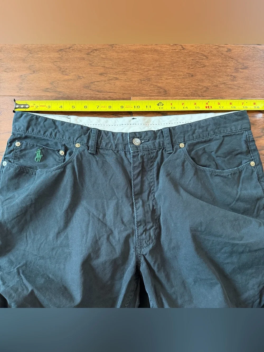 Polo Ralph Lauren Men’s Pants 38x28 Black Casual Chino 100% Cotton Pony Logo